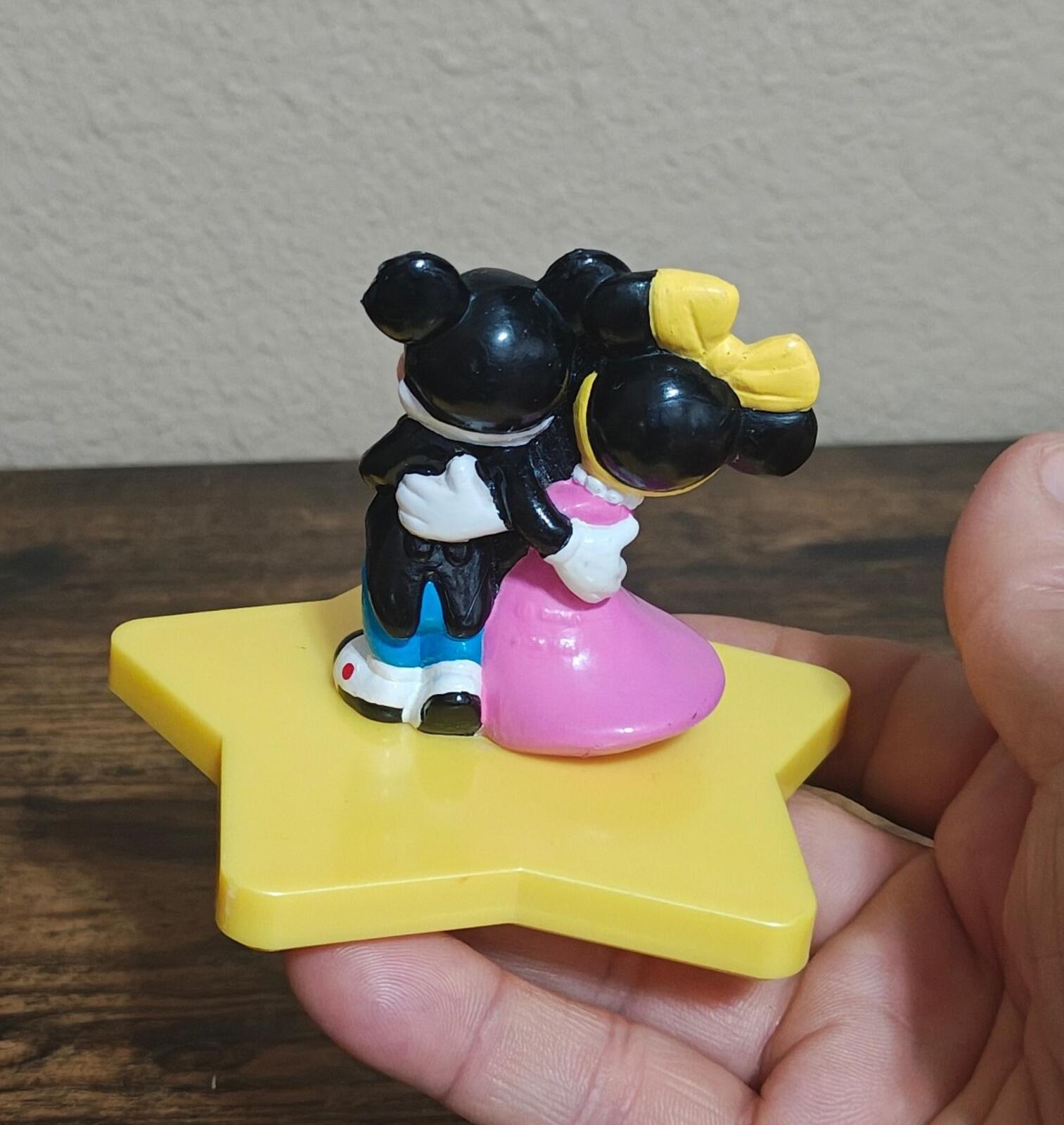 1980s Mickey & Minnie On Star Cake Topper/Figurine