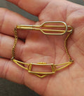 1930s Art Deco Style Gold Tone Tie Bar/Tie Clip