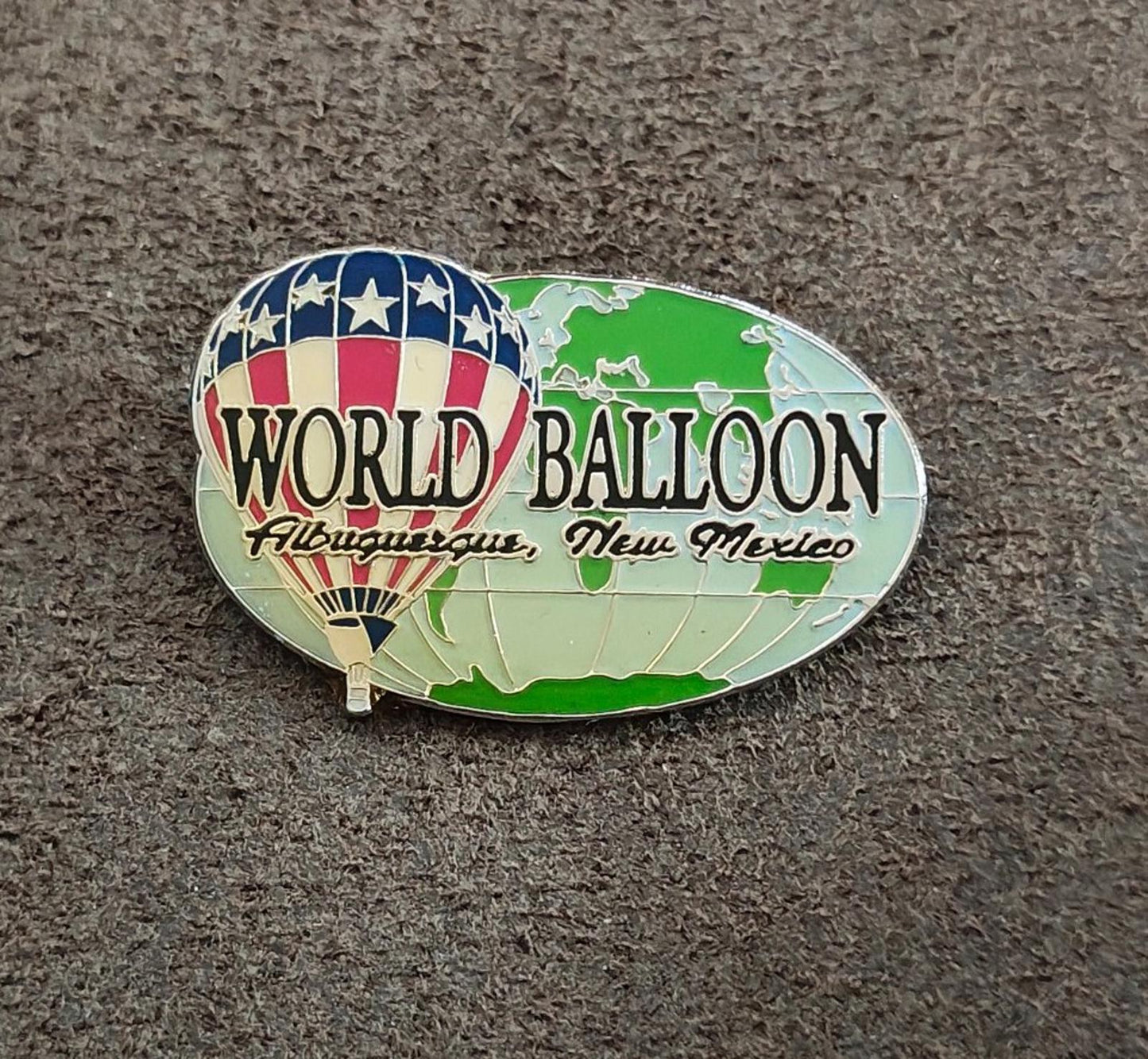 1990s World Balloon Albuquerque New Mexico Silver Tone Enamel Pin