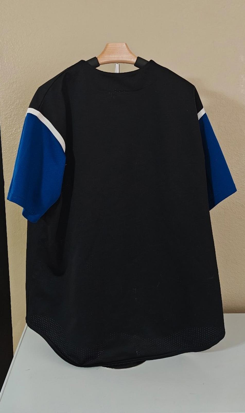 1990's Majestic New York Mets Big Patches Black Jersey