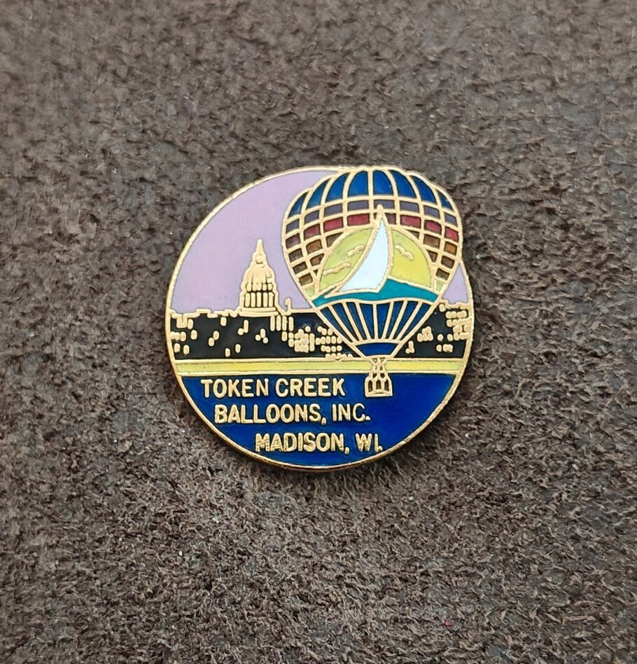 1980s Madison Wisconsin Hot Air Balloon Pin