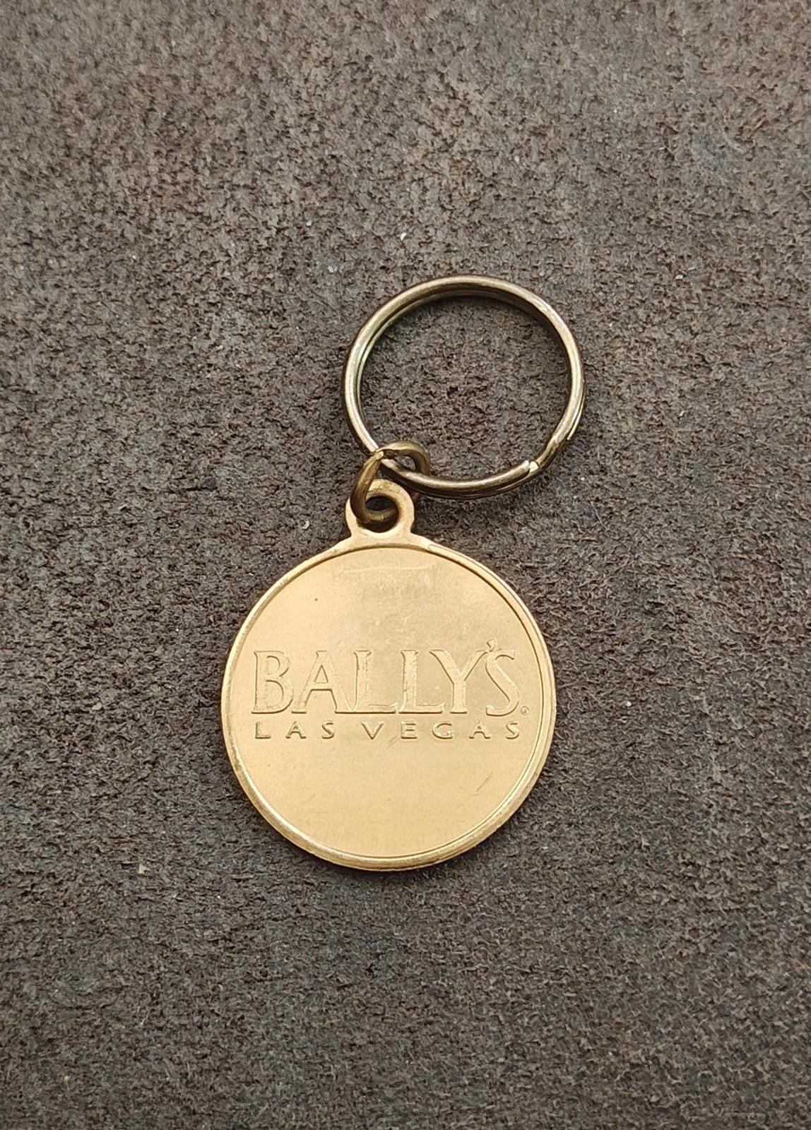 1990s Vintage Bally's Las Vegas hotel Brass Keychain