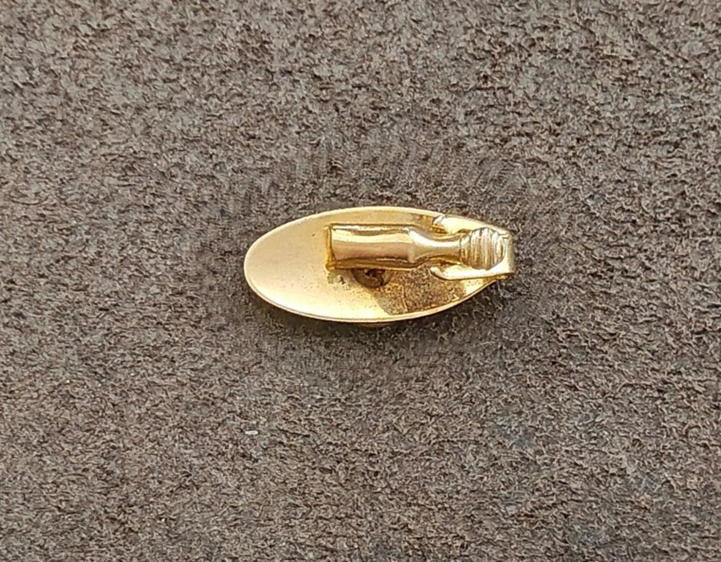 1950s/60s Gold Tone With Black Enamel Monogram Initial Letter Fancy A Tie Clip