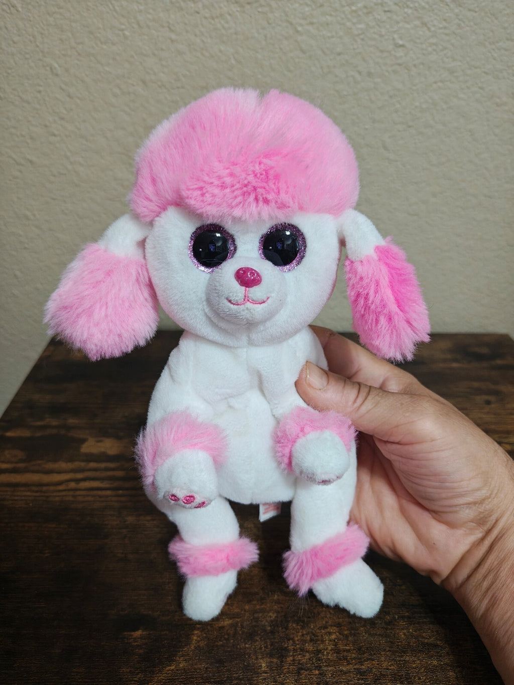Ty Beanie Bellies Heartly the Pink Poodle Valentine’s Day Edition Soft  Plush