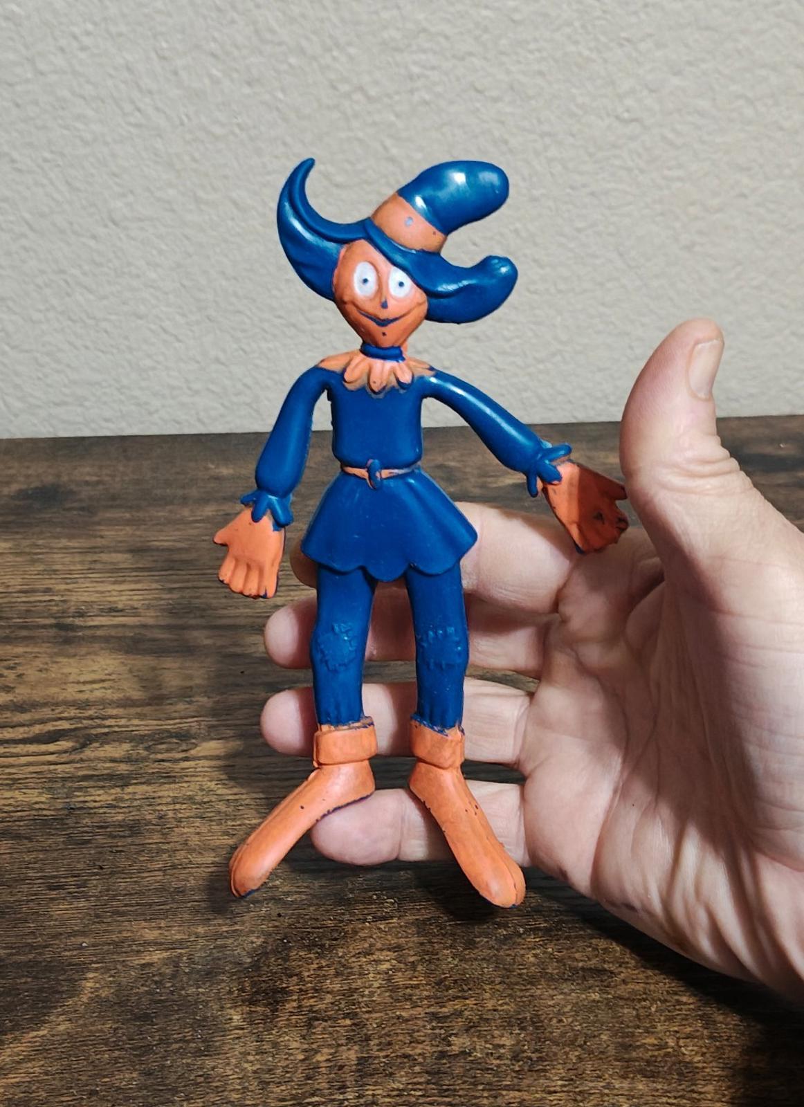 1968 Rare MGM Wizard of Oz Scarecrow Bendy Rubber Figure By Rubb'r Nik