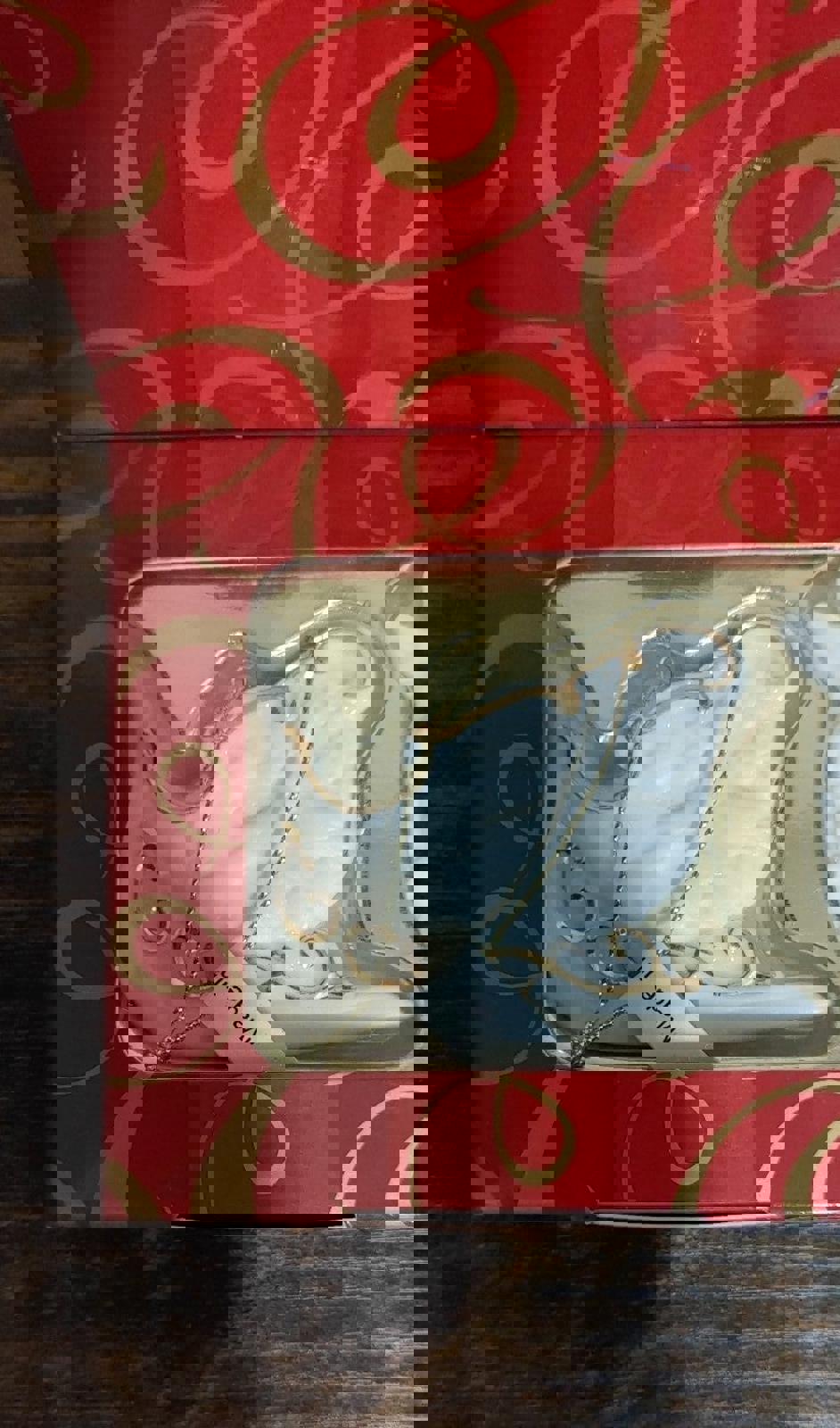 2001 Avon Exclusive Set of 3 Bisque Porcelain Ornaments