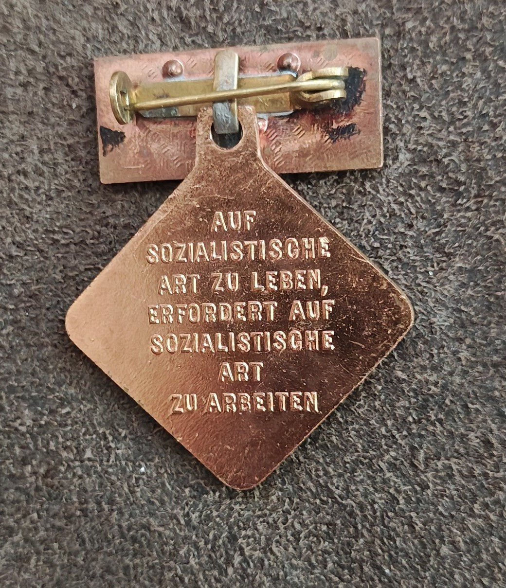 1970s/80s East German (GDR/DDR) Activist of Socialist Labor Medal Badge Pin