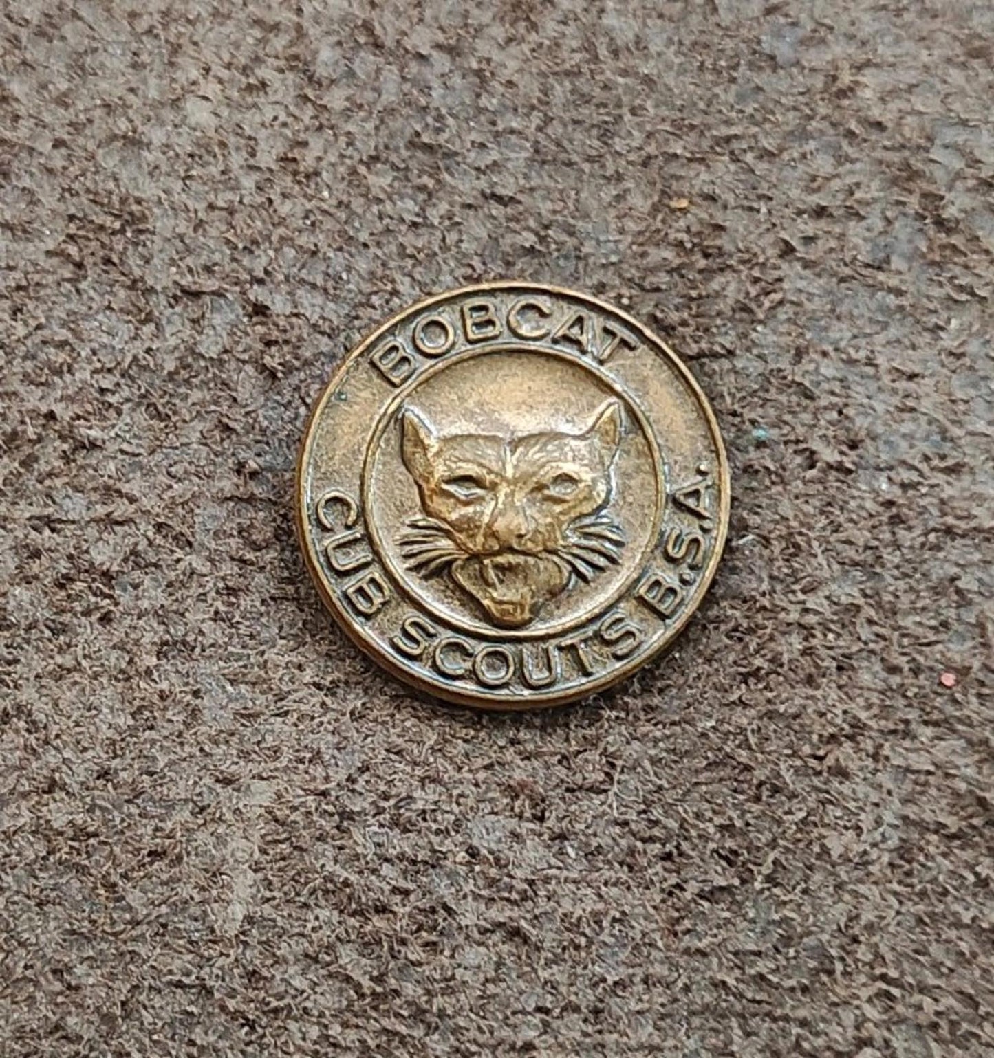 1960s Vintage Boy Scouts of America (BSA) Bobcat rank Brass Pin
