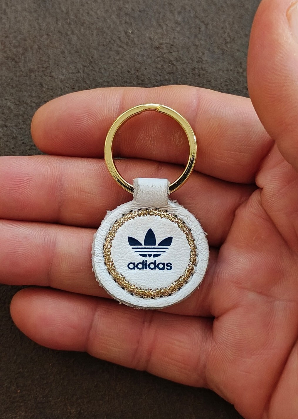 Adidas Originals Trefoil Leather Keychain