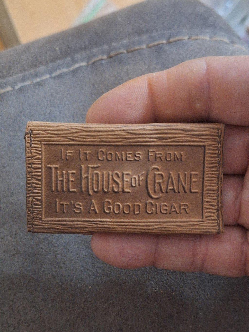 Cool Vintage Rare & HTF Early 1900s Leather House of Crane Cigar Leather Purse.