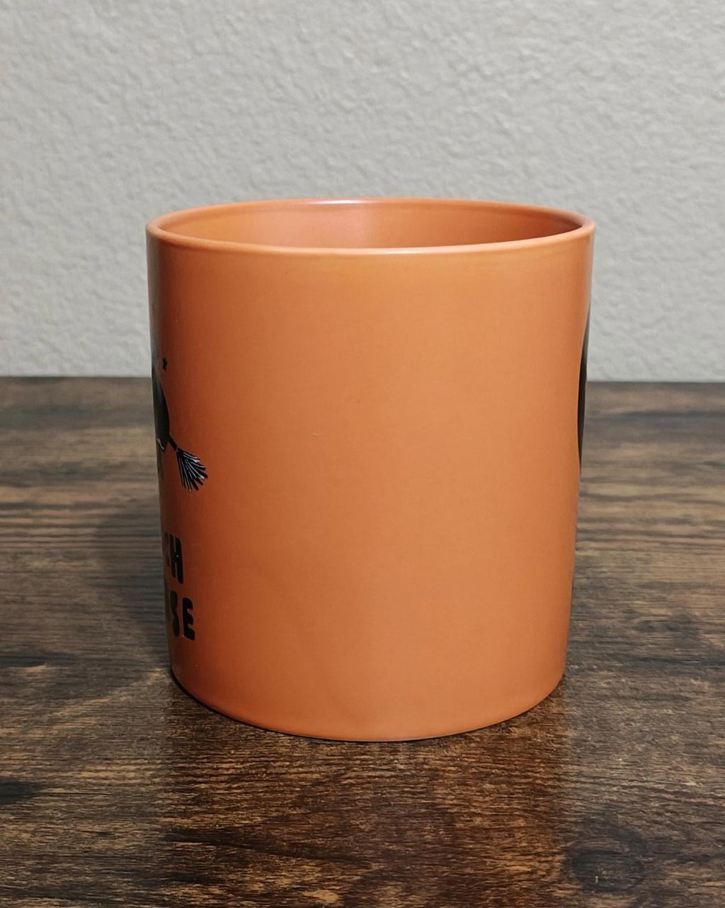 Cool Witch Please Halloween Witch Stoneware 16 oz Double Sided Orange Mug.