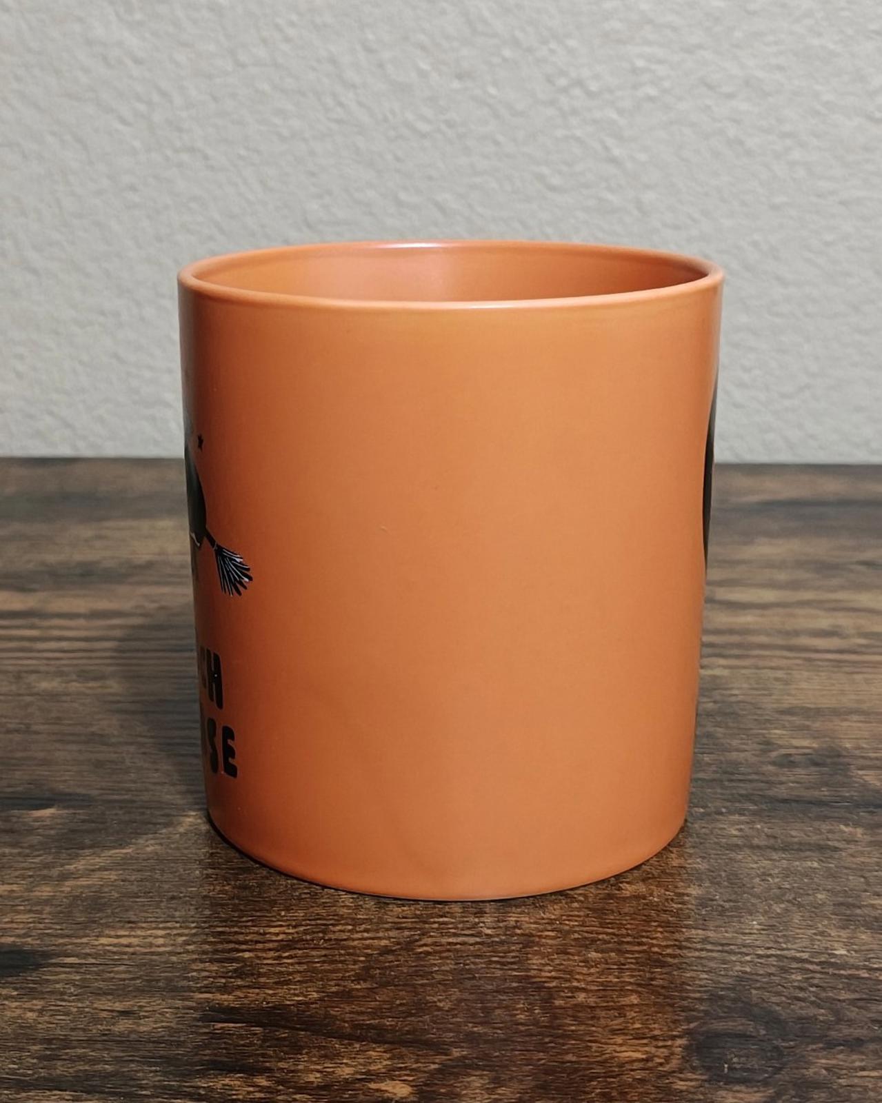 Cool Witch Please Halloween Witch Stoneware 16 oz Double Sided Orange Mug.