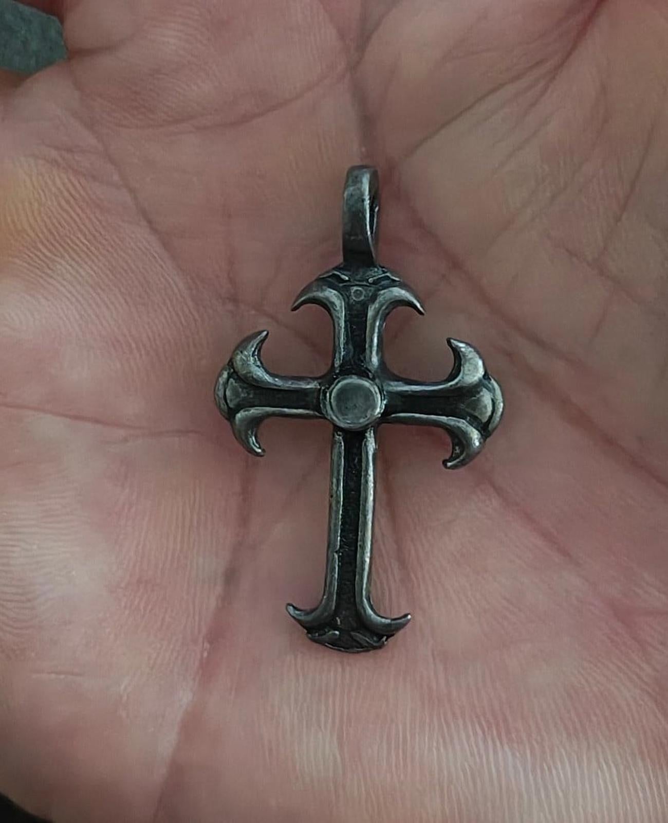 1980s Gothic Style Pewter Pendant