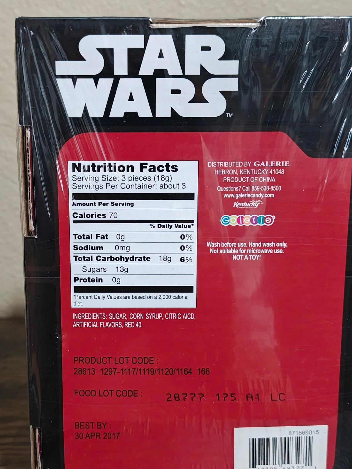 Star Wars Darth Vader Ceramic Goblet Cup With Cherry Candy