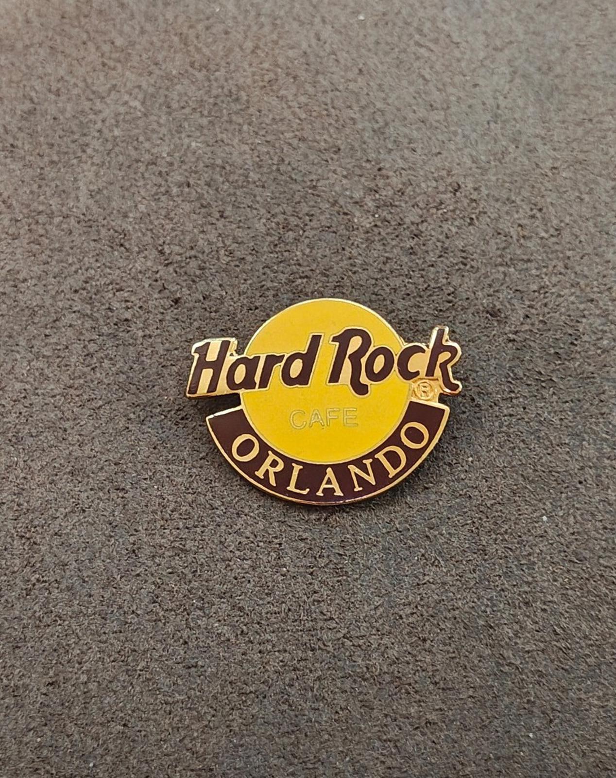 1990s Hard Rock Cafe Orlando Gold Tone Enamel Pin