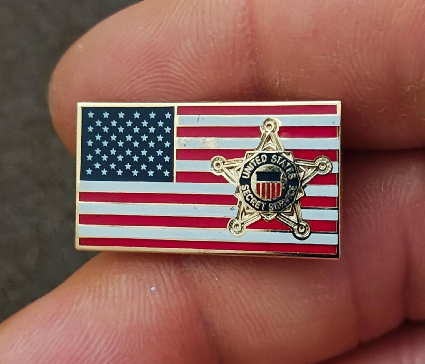 Vintage United States Secret Service (USSS) Featuring The American Flag Pin