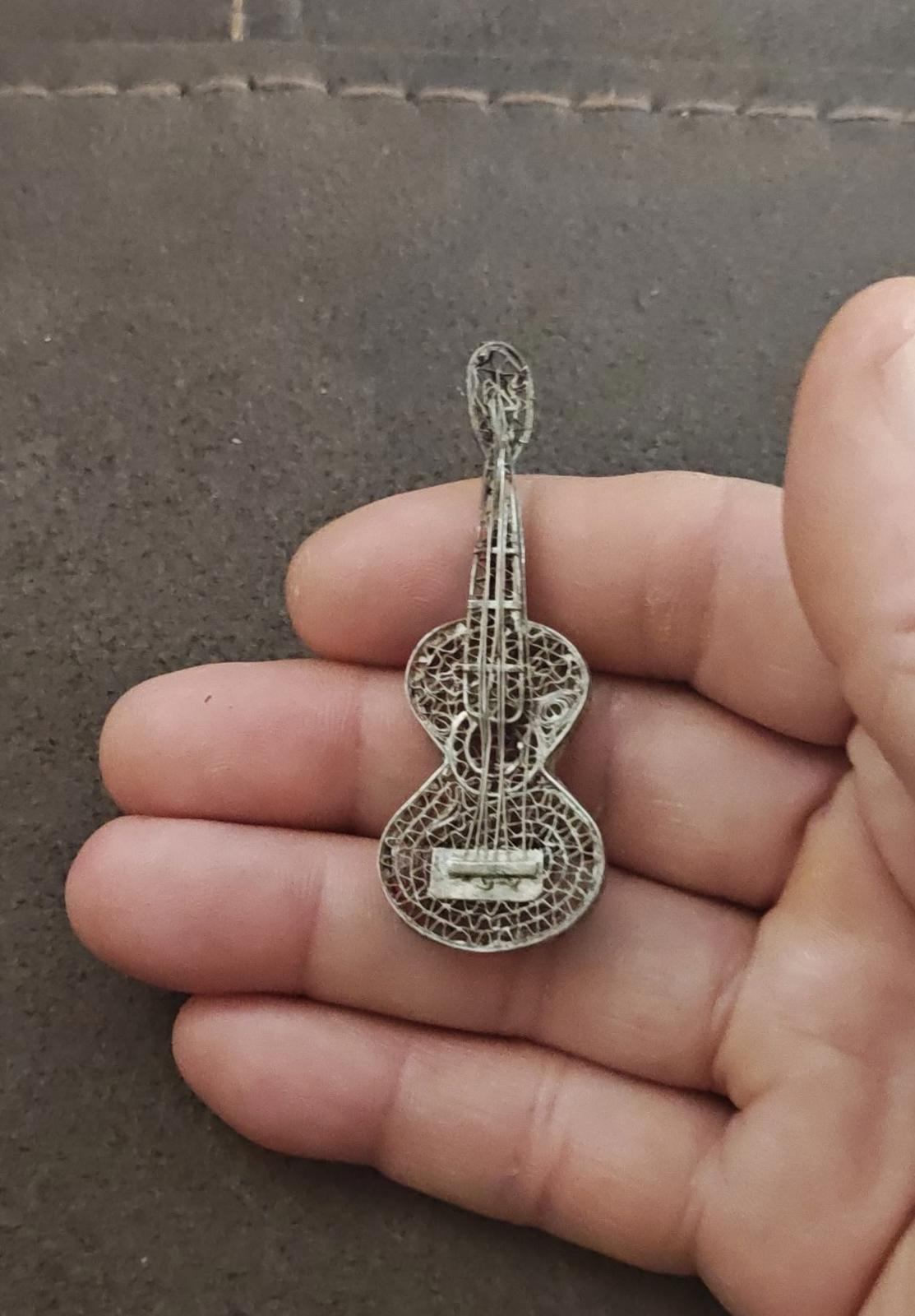 1960s Mexican Sterling Silver Filigree Ornate Brooch