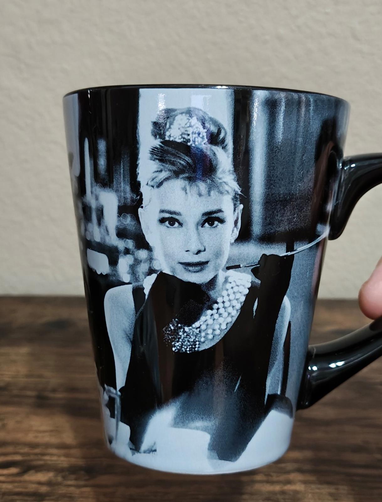 2010 Vandor Paramount Pictures Audrey Hepburn Breakfast at Tiffany's Black Mug