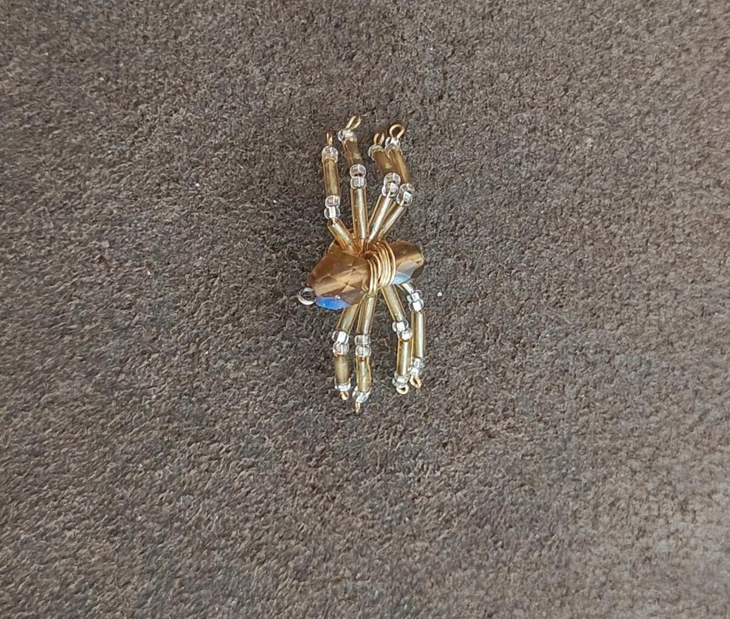 Hand Crafted Beaded Spider Pin & Pendant
