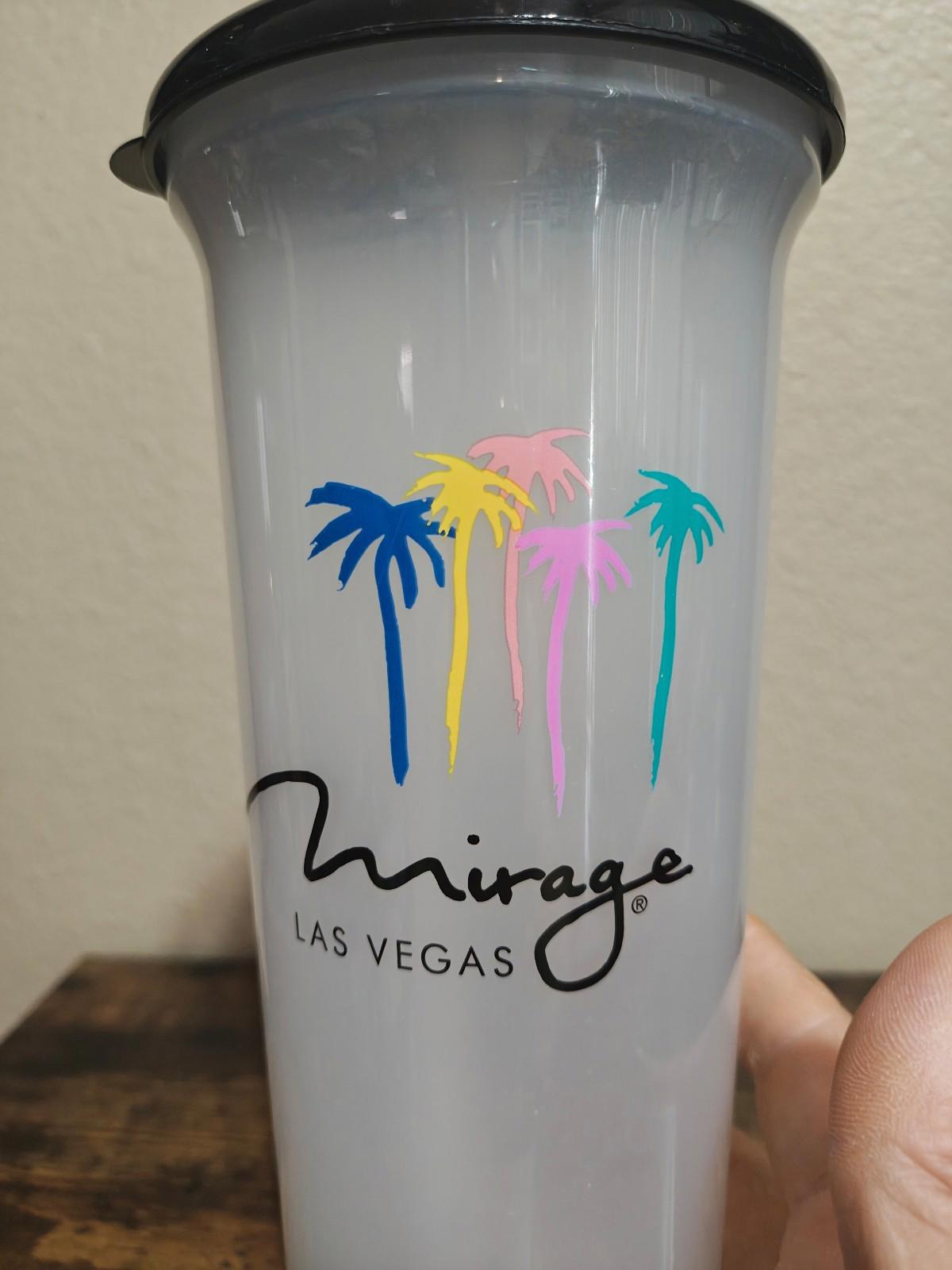 90's Las Vegas Mirage Resort Casino Palm Tree Drinking Cup Tumbler