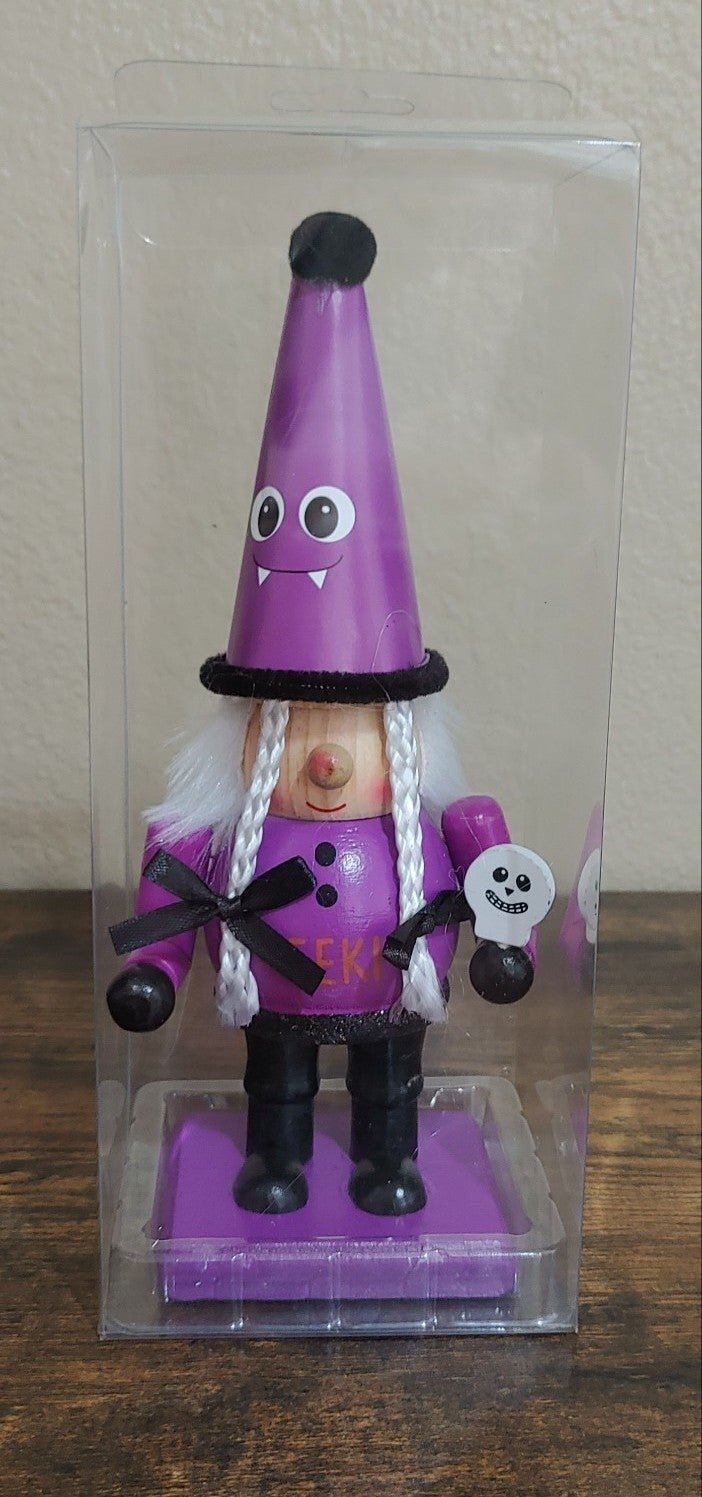 Halloween Witch Gnome 9" Wooden Figure