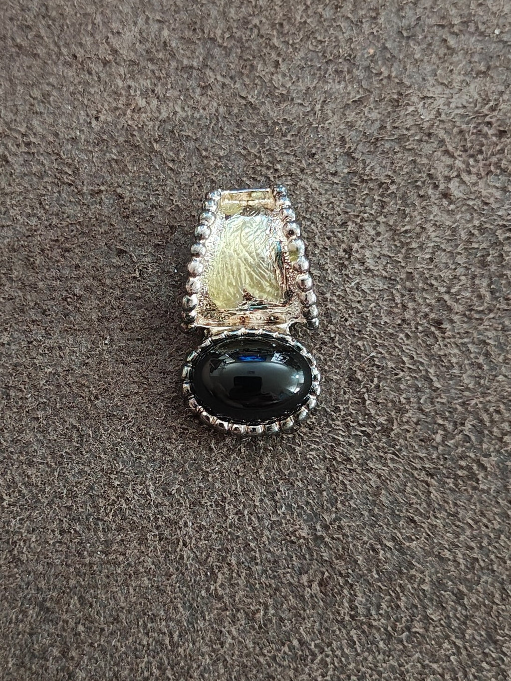 1990s Premier Designs "Mira" Two Tone Slide Pendant.