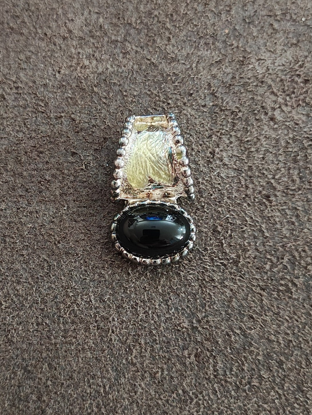 1990s Premier Designs "Mira" Two Tone Slide Pendant.