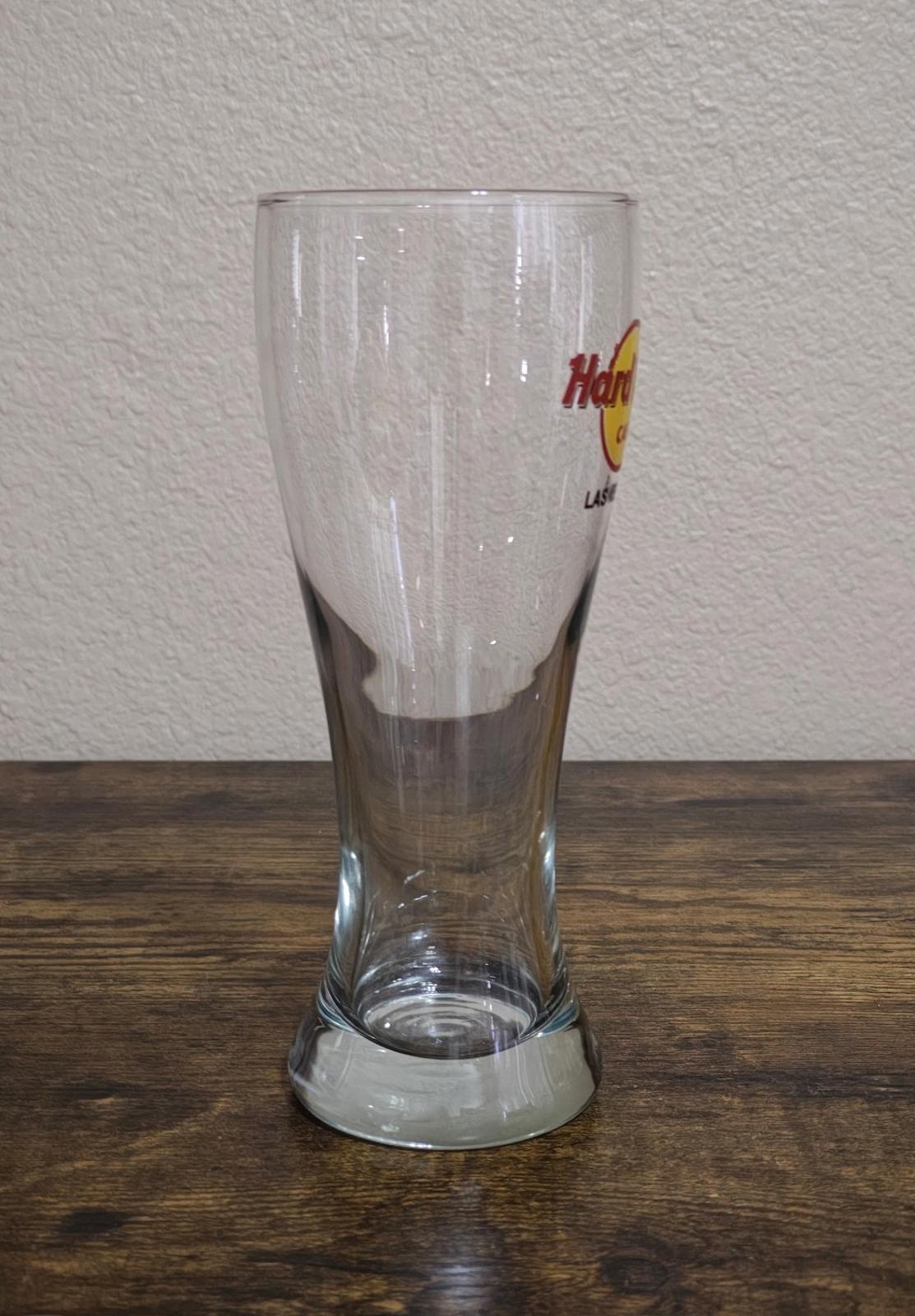 1990's Hard Rock Cafe Las Vegas Tall Pilsner Beer Glass