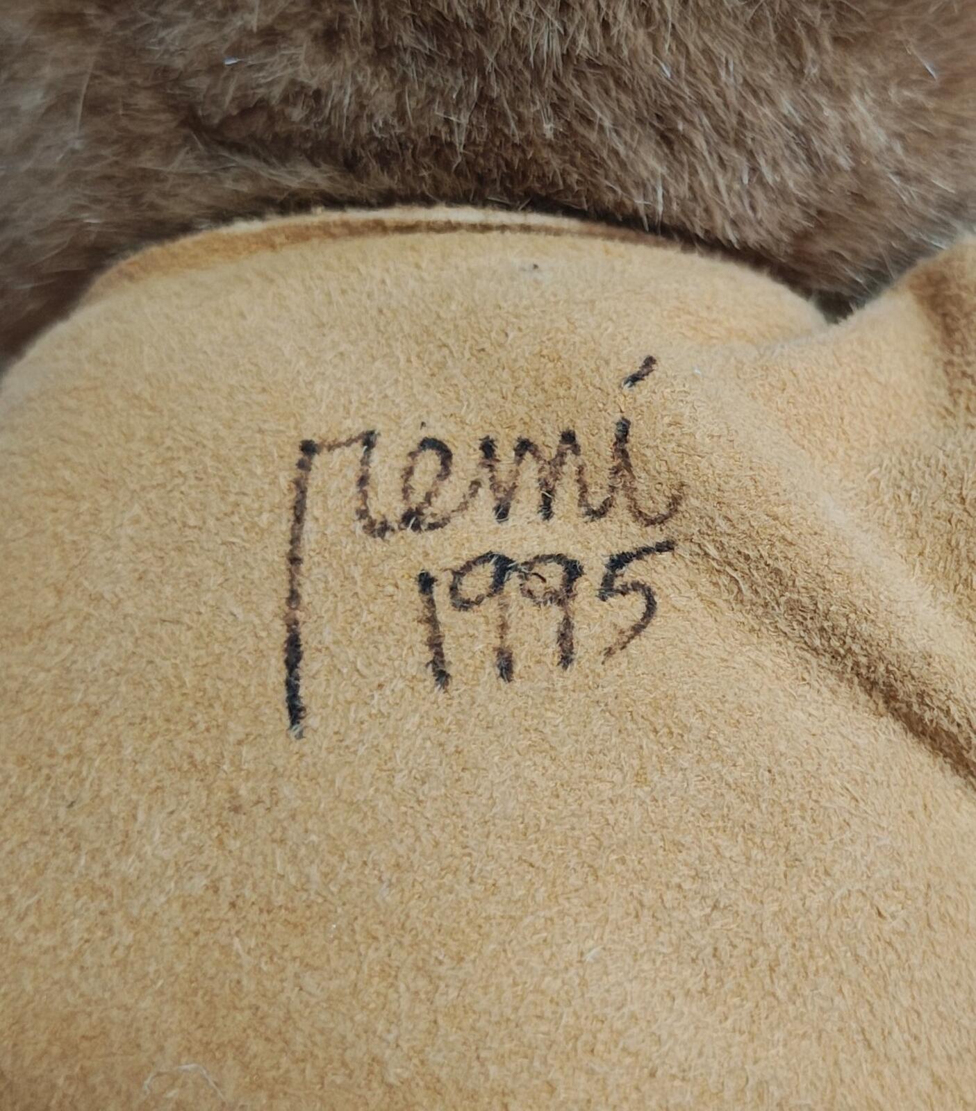1990 Oz Ent. “Paco” Lonestar Bear Plush Signed By Artist Remi Kramer In 1995