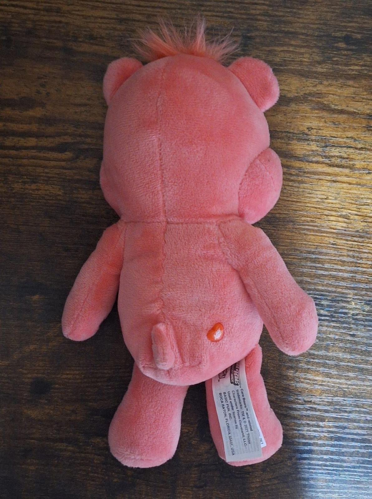 Adorable 2021 Care Bears 10" Love-A-Alot Bear Beanbag Plush.