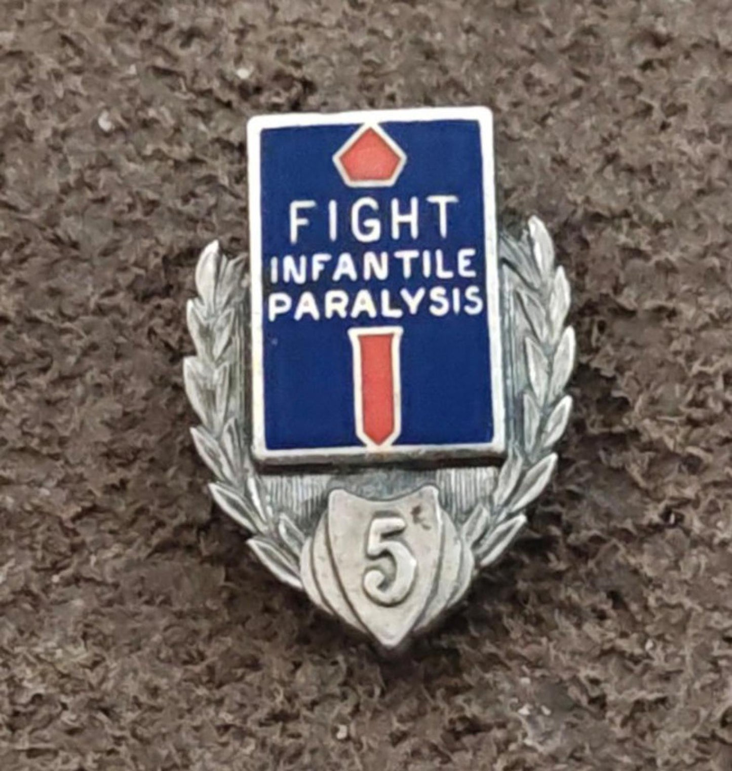 1930s/40s National Foundation for Infantile Paralysis Sterling Silver Pin