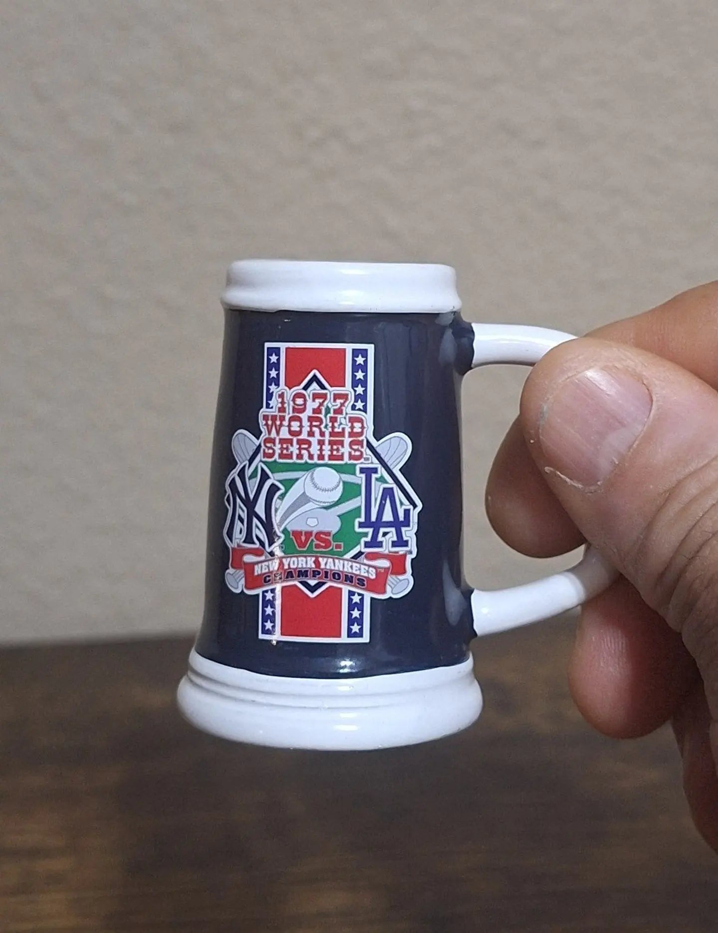 New York Yankees 1977 World Series Champions Decorative Miniature Mug.