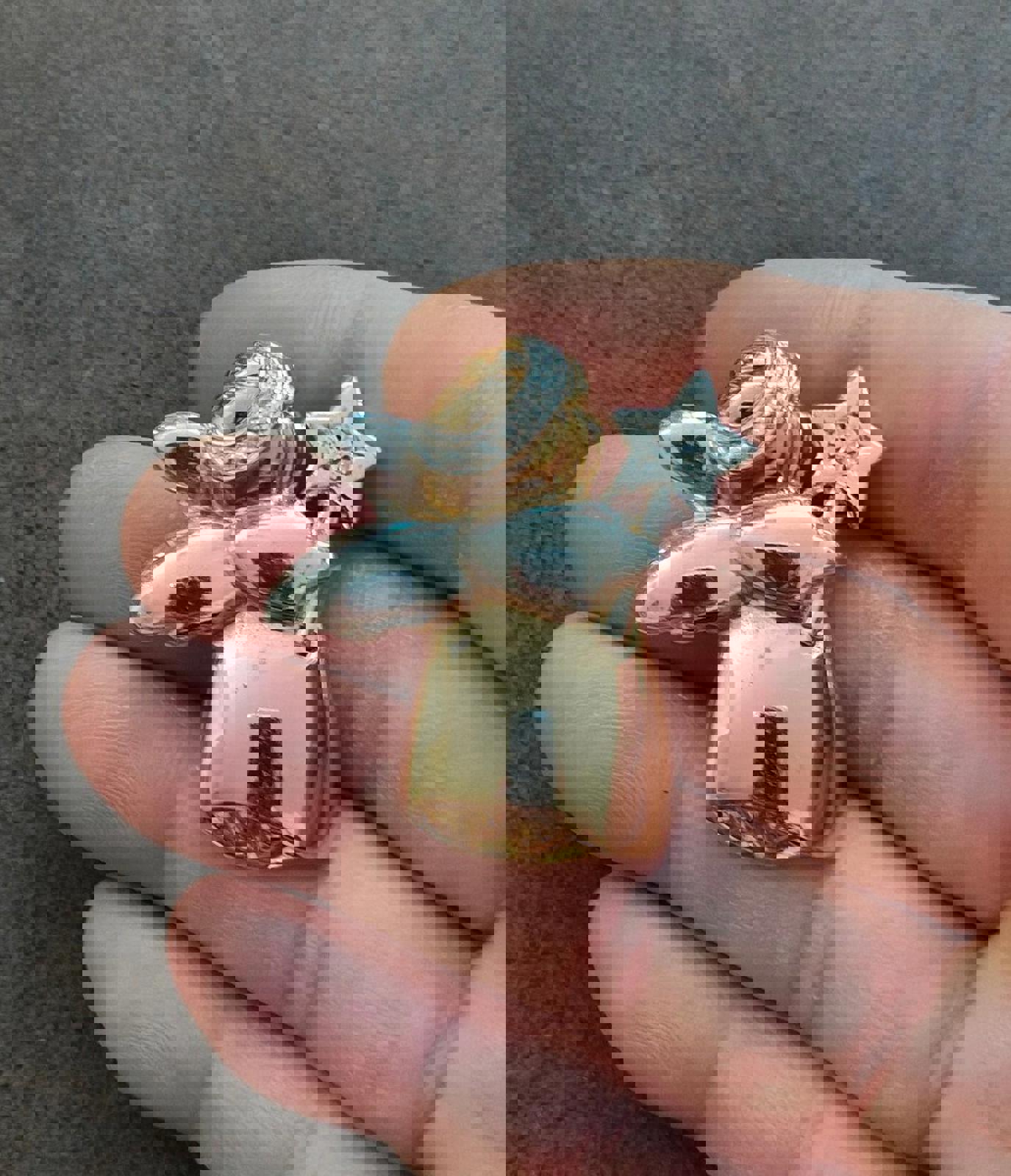 1980's Angel With Star Wand Two Tone Rhinestones Brooch