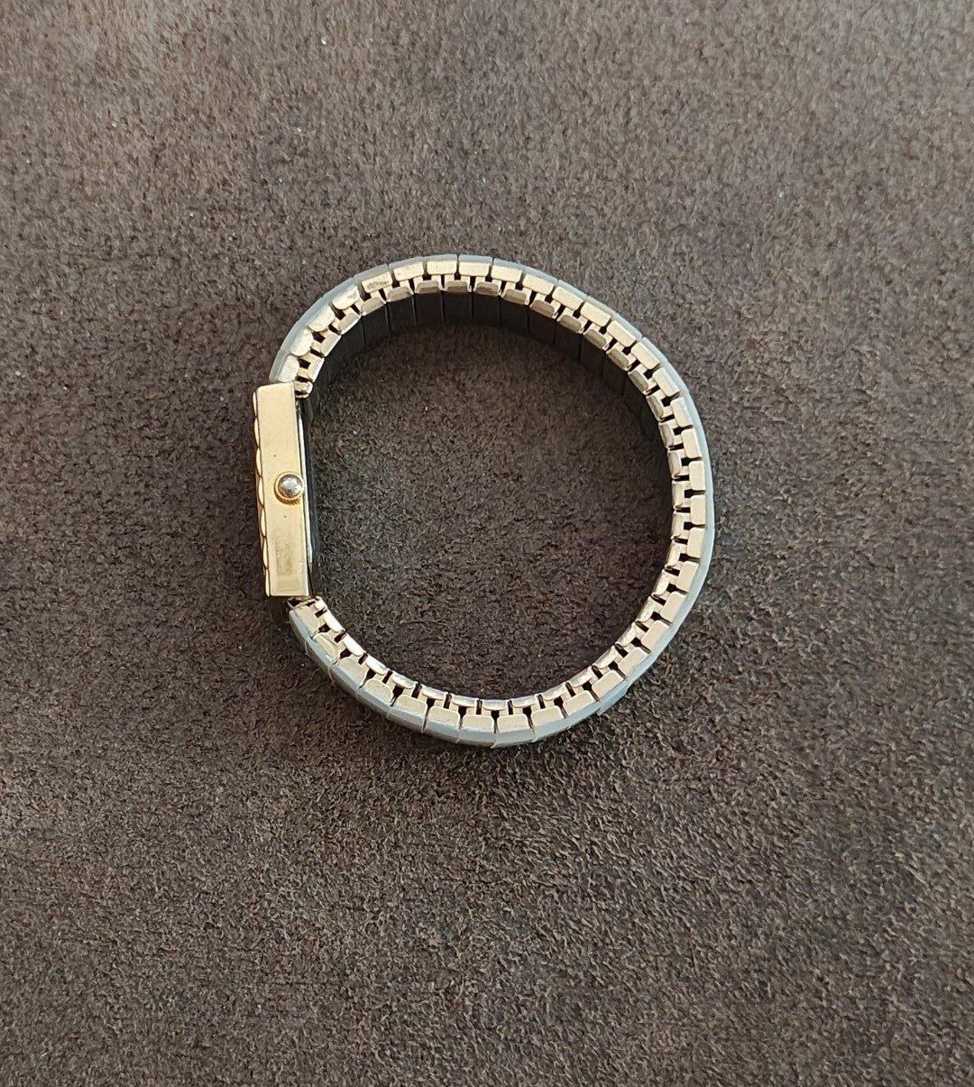 1980s/90s Santa Fe Asymmetric Quartz Women's Watch Mother of Pearl Dial & Band