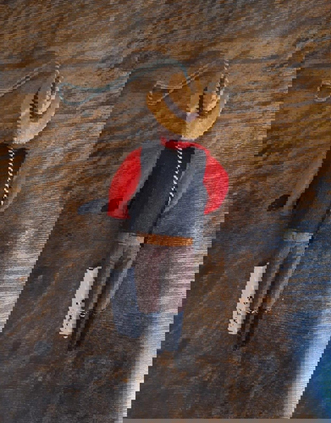 Handmade Hank Williams Felt/Wool Ornament