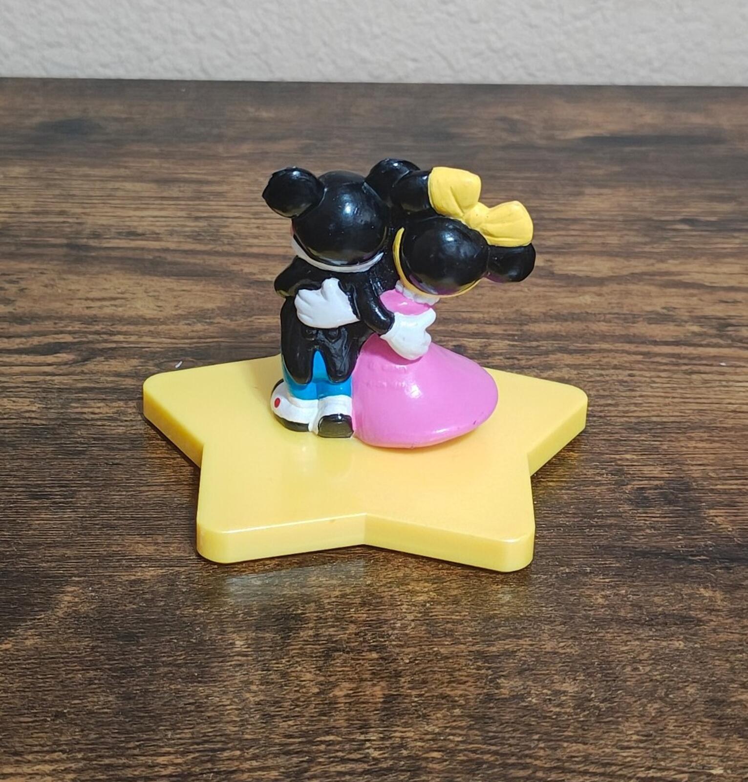 1980s Mickey & Minnie On Star Cake Topper/Figurine