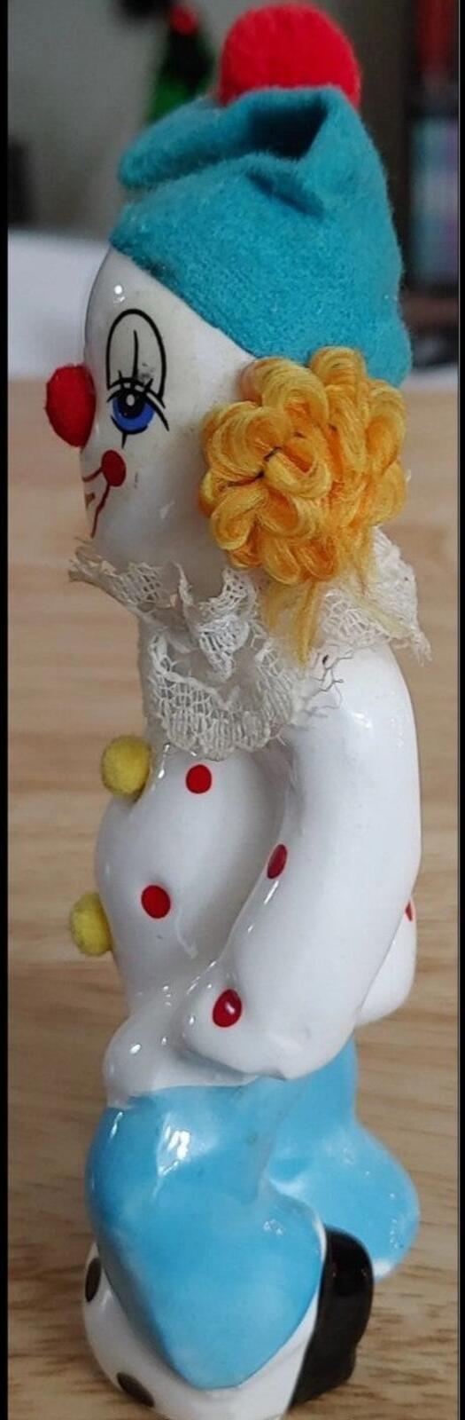 Vintage Porcelain Soccer Player Clown Figurine