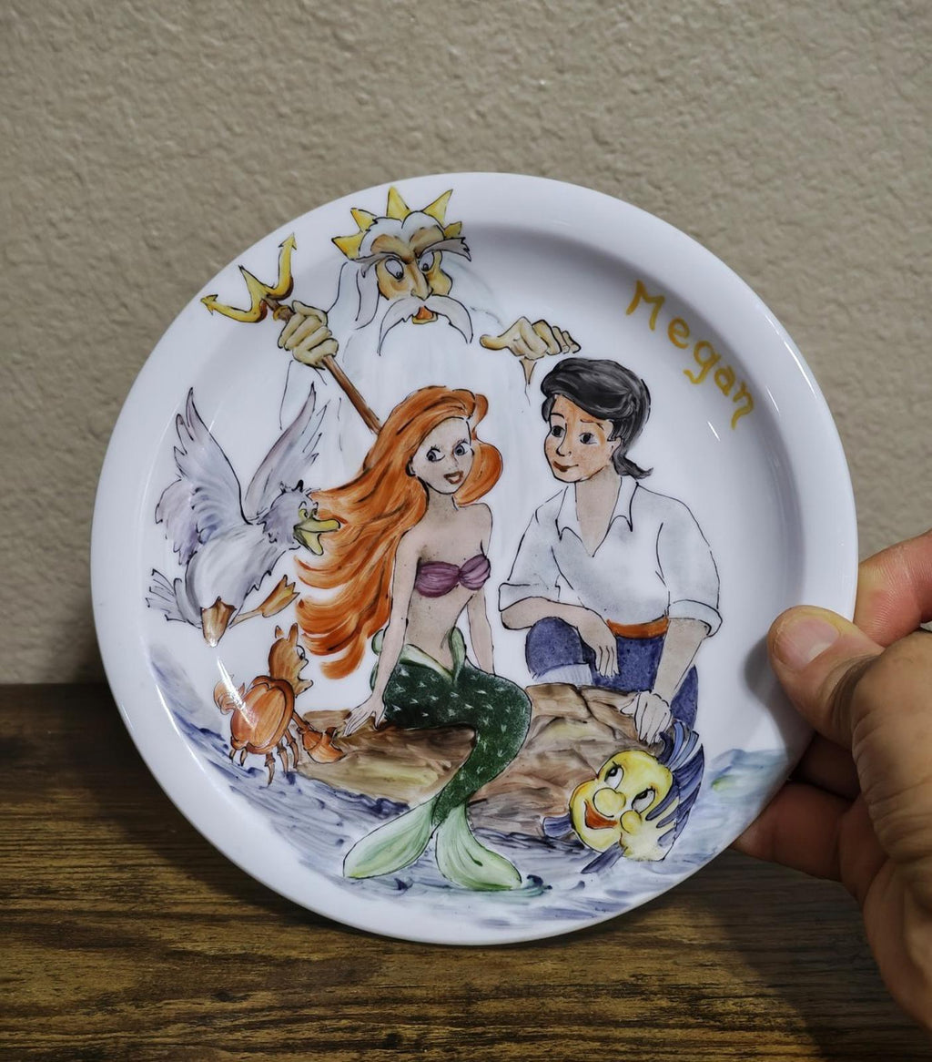 1995 Hand Painted Disney's The Little Mermaid Personalized Megan Plate