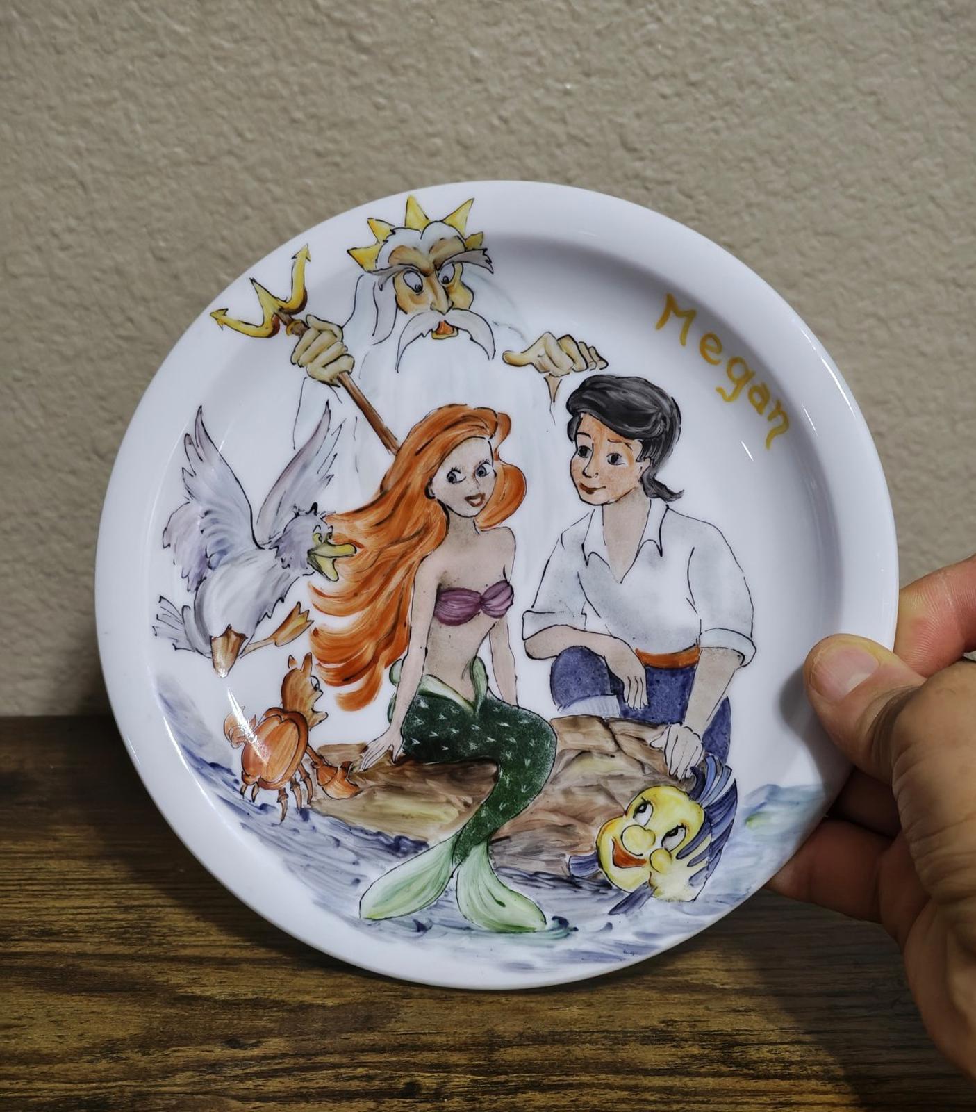 1995 Hand Painted Disney's The Little Mermaid Personalized Megan Plate