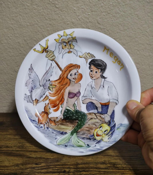 1995 Hand Painted Disney's The Little Mermaid Personalized Megan Plate