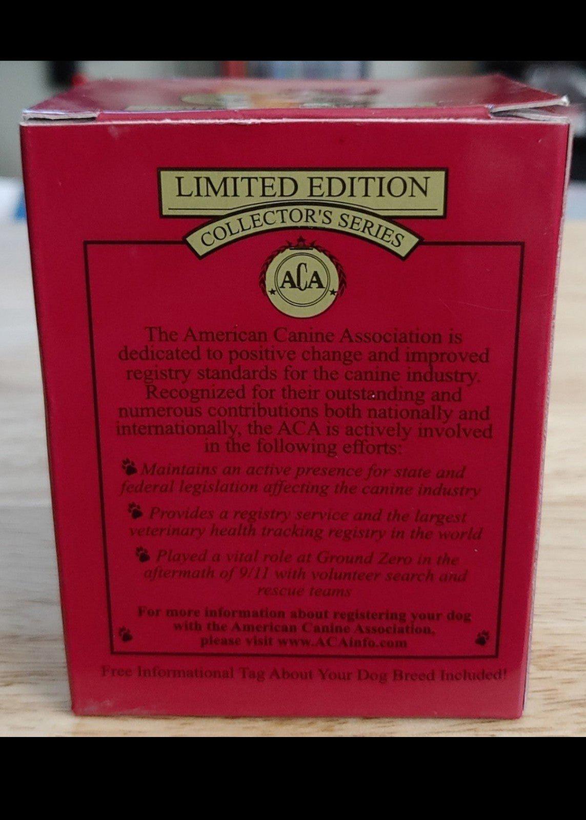 Red box back for dachshund ornament, Collector's Series style