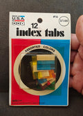 1970s Pack Of Self Adhesive Index Tabs With Title Inserts ( 12 Index Tabs) New