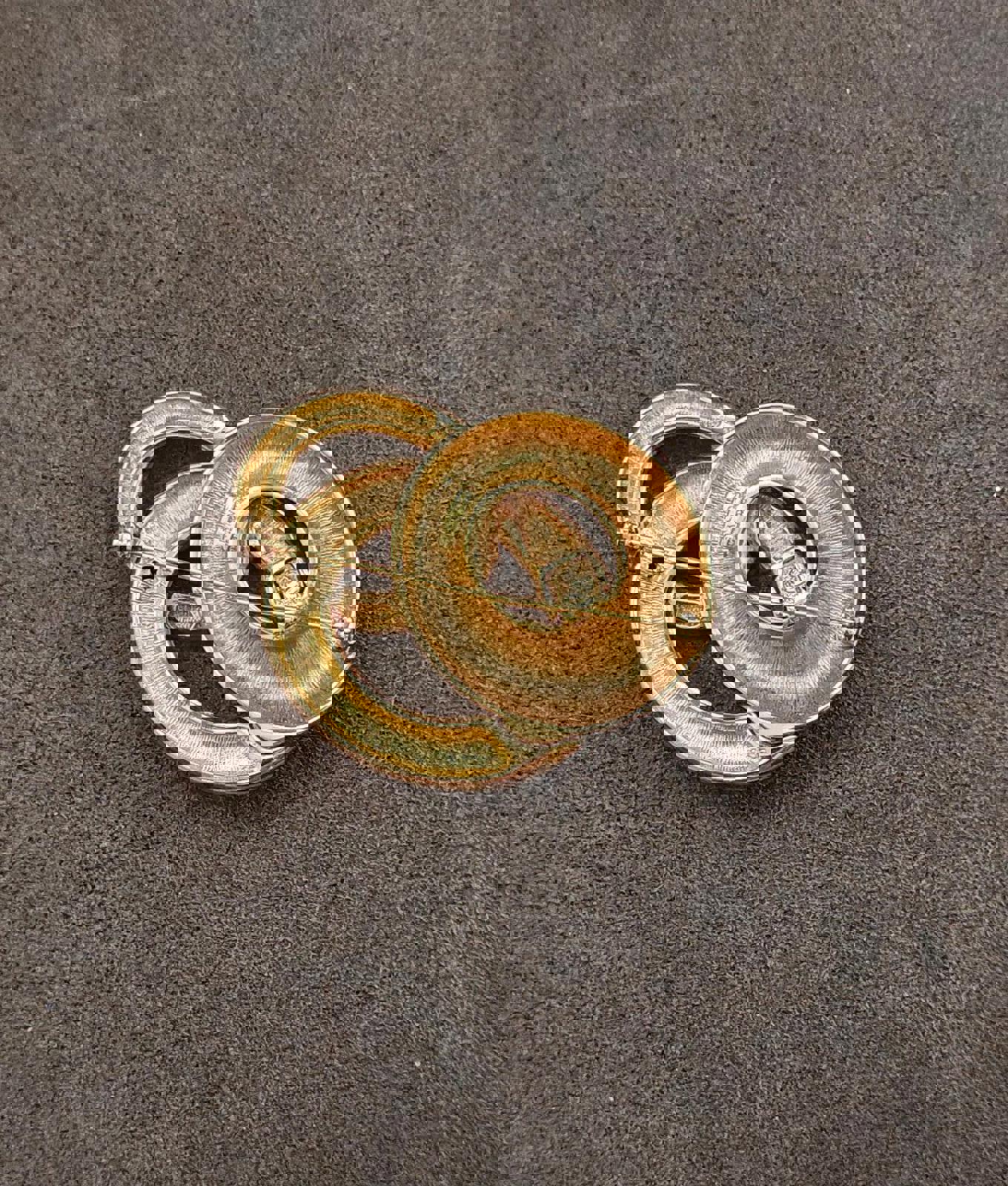 1980's Three Intertwined Circles Monet Gold Tone Pin Brooch