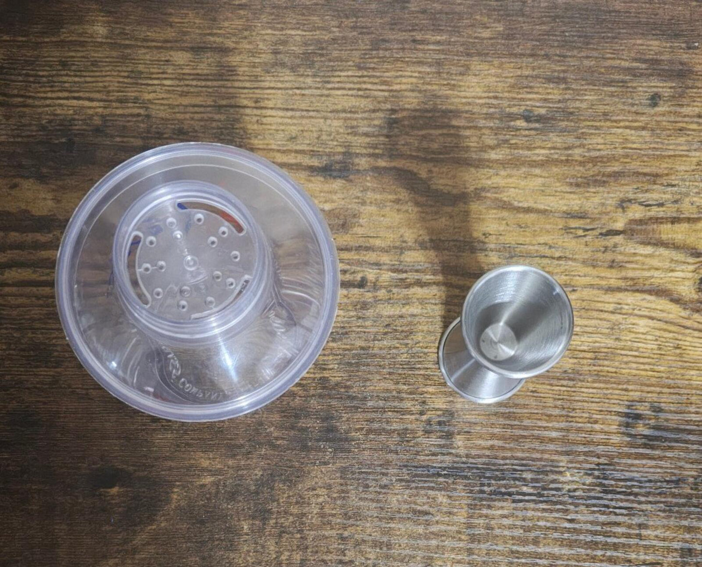 1990s Clear Plastic Paris Las Vegas Souvenir Cocktail Shaker