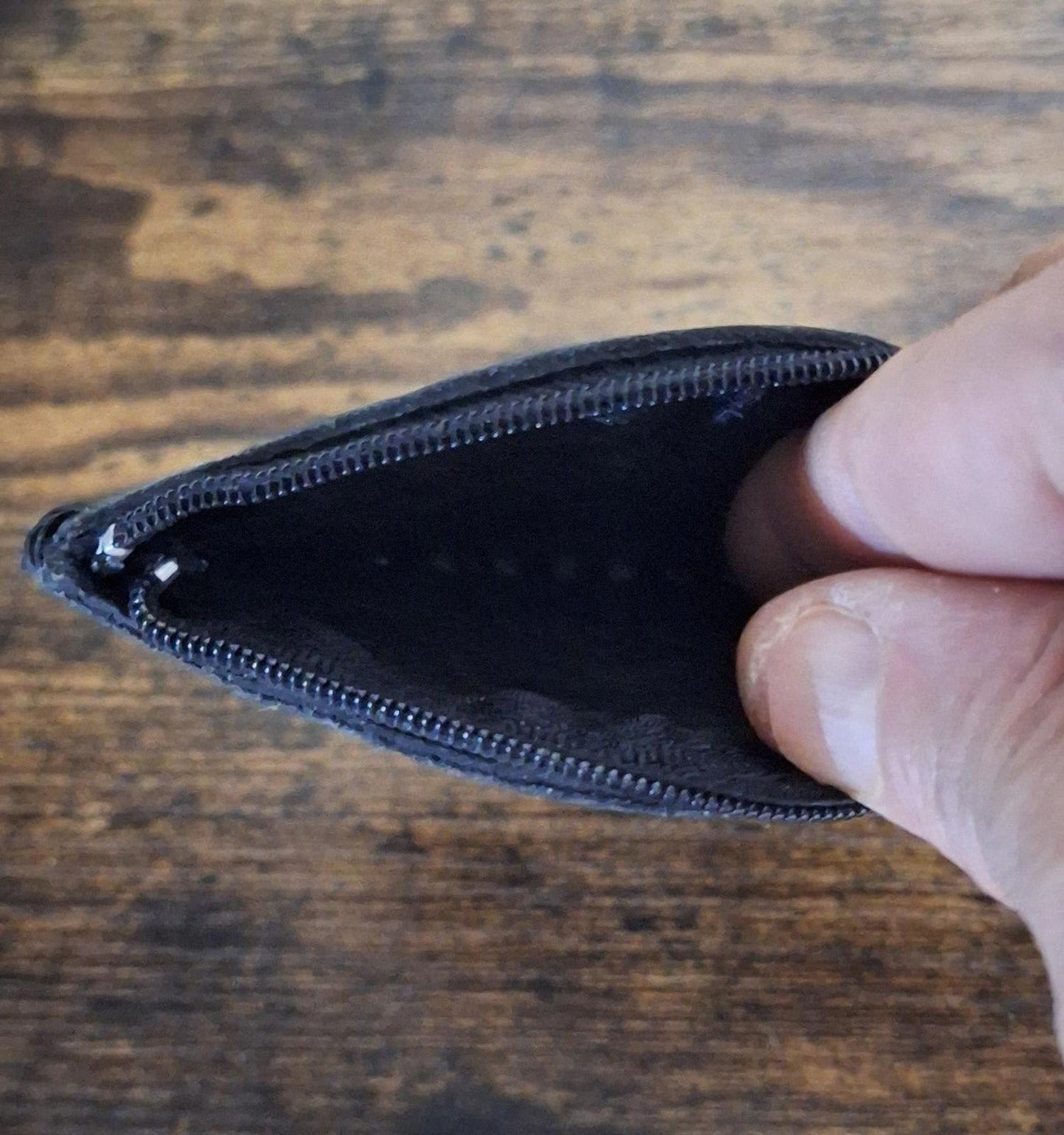 1995 Betty Boop Black Embroidered Genuine Leather Coin Purse