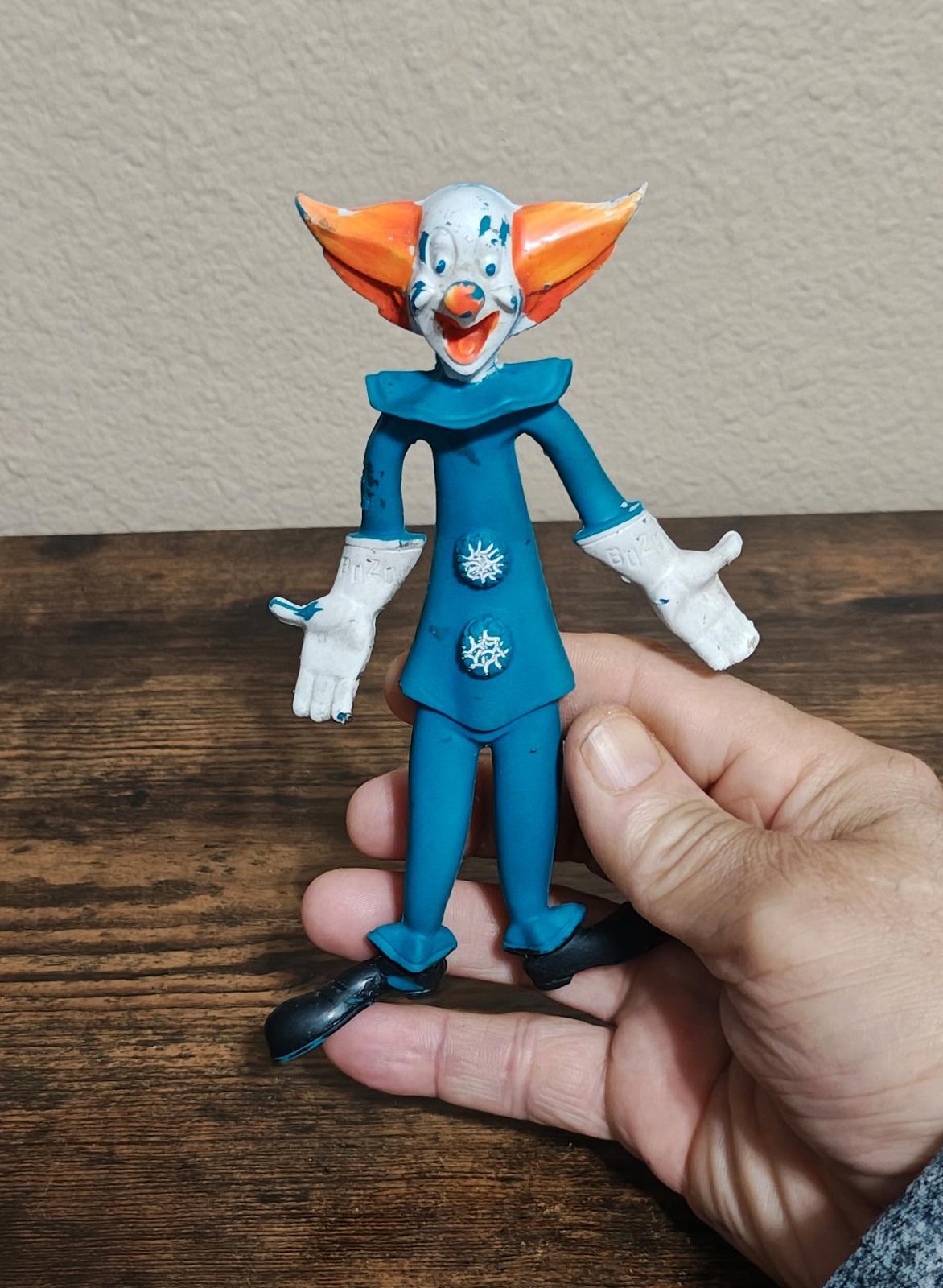 1960s Rare 6" Bozo The Clown Larry Harmon Bendy Rubber Figure