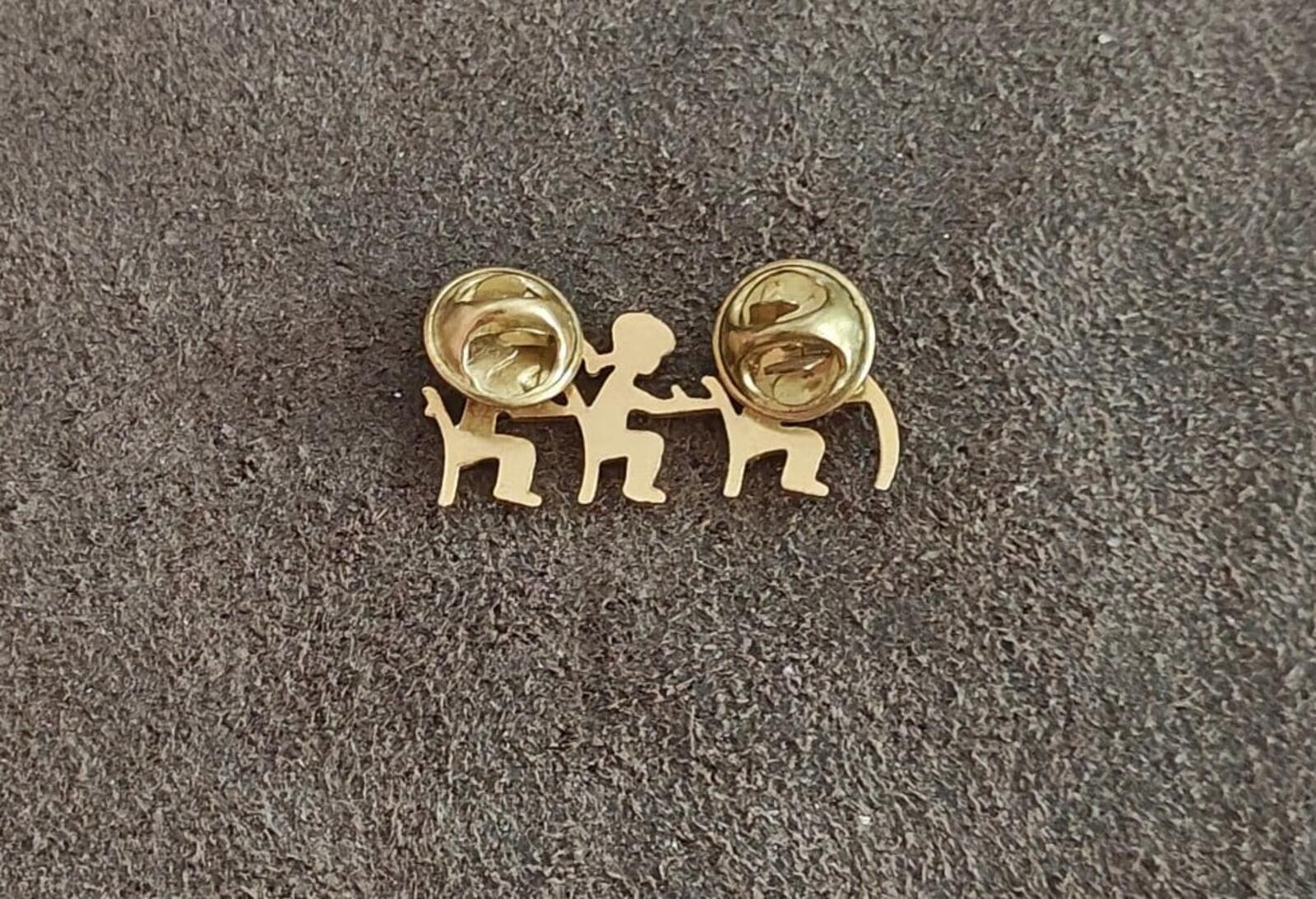 1980s Teacher Appreciation Gold Tone Pin