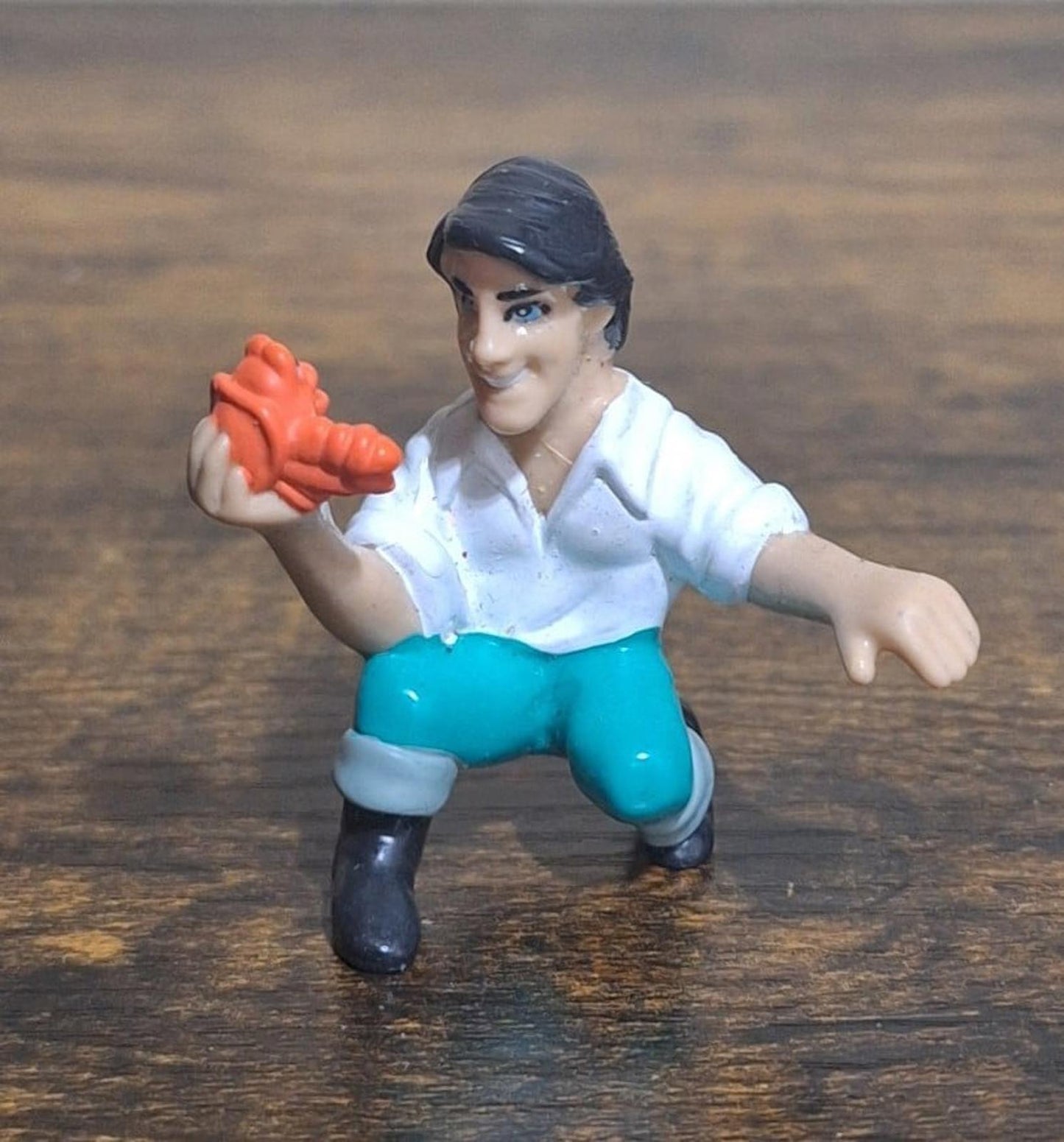 1989 Disney The Little Mermaid Prince Eric Holding Sebastian PVC