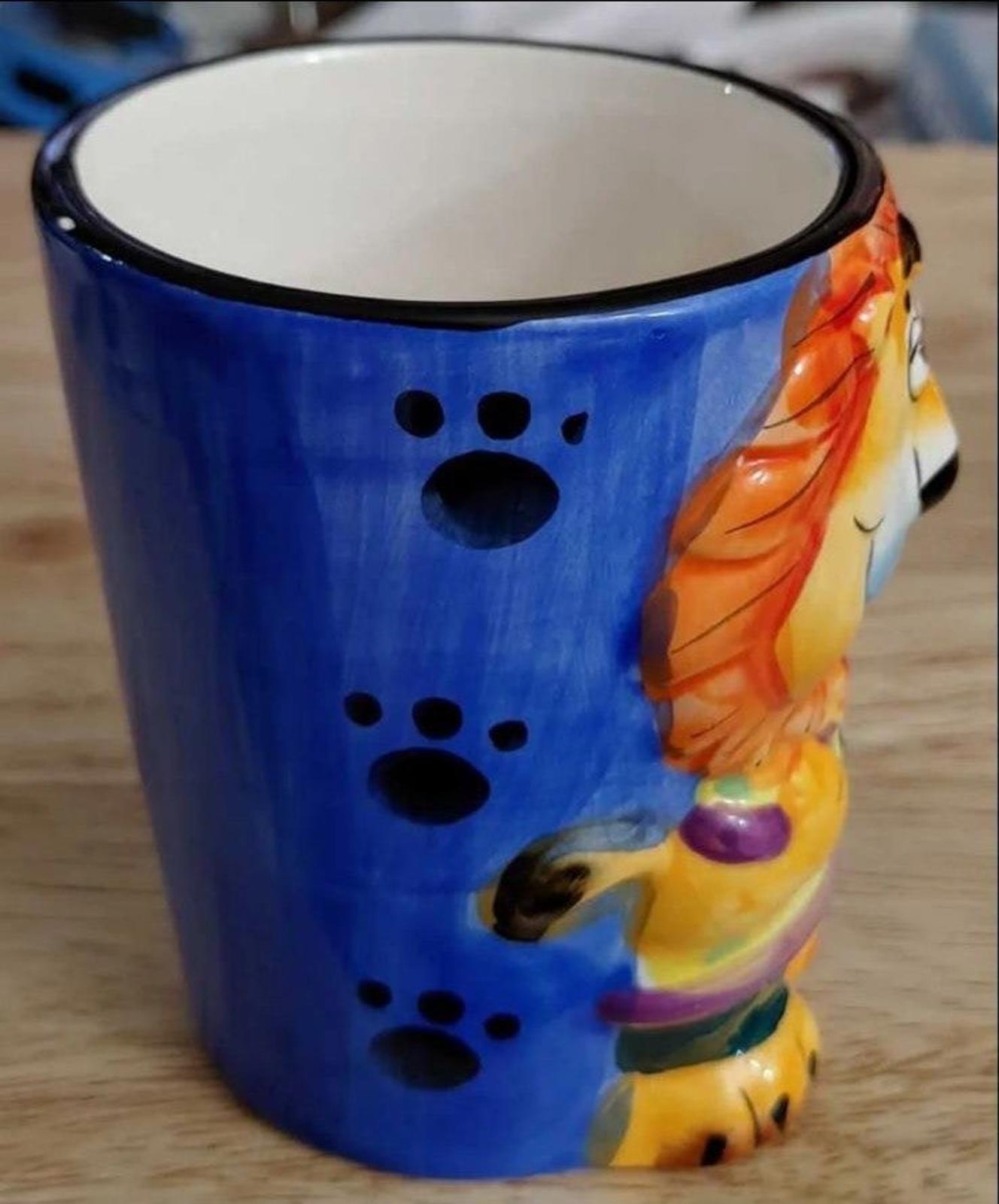 Colorful 3D Lion Ceramic Mug
