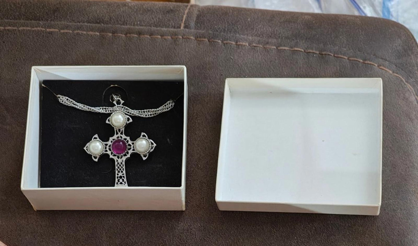 1974 Crusader Cross Sarah Coventry Pendant Necklace